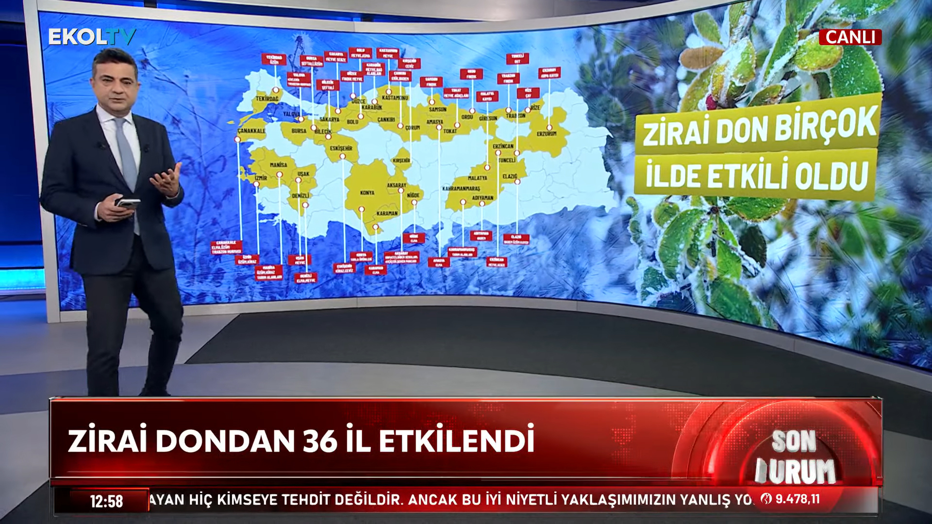 Frost Damages  Across 36 Provinces - Ekol TV